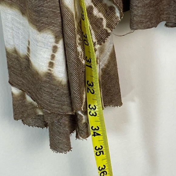 Tie-Dye Cardigan, Brown and White – Flowy and Stylish Large - Picture 7 of 10